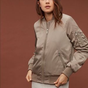 Worn once! Aritzia Gilman Green Bomber Jacket